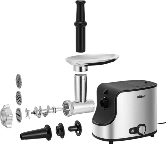 Мясорубка Kitfort КТ-2133 1360Вт нержавеющая сталь/черный - купить недорого с доставкой в интернет-магазине