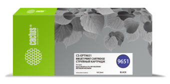 Картридж струйный Cactus CS-EPT9651 T9651 черный пигментный (10000стр.) (187мл) для Epson WorkForce Pro WF-M5299DW/M5799DWF - купить недорого с доставкой в интернет-магазине