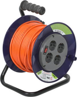 Удлинитель силовой Эра RPx-4es-3х0.75-30m (Б0043052) 3x0.75кв.мм 4розет. 30м ПВС 6A катушка оранжевый - купить недорого с доставкой в интернет-магазине
