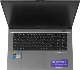 Ноутбук Machenike L17 Satellite S Core i5 12450H 16Gb SSD512Gb NVIDIA GeForce RTX 3050 4Gb 17.3" IPS FHD (1920x1080) FreeDOS grey WiFi BT Cam 2668mAh (JJ00GX00JRU) - купить недорого с доставкой в интернет-магазине