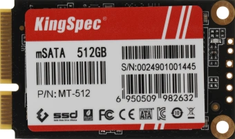Накопитель SSD Kingspec mSATA 512GB MT-512 MT Series mSATA - купить недорого с доставкой в интернет-магазине