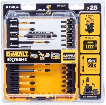 Набор оснастки DeWalt DT70730T-QZ универсал. (25пред.) для шуруповертов/дрелей - купить недорого с доставкой в интернет-магазине
