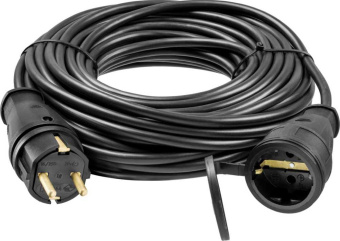 Удлинитель силовой Stayer 55026-20 3x1.5кв.мм 1розет. 20м КГ без катушки черный - купить недорого с доставкой в интернет-магазине