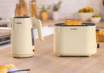 Тостер Bosch TAT2M127 950Вт бежевый - купить недорого с доставкой в интернет-магазине