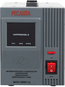Стабилизатор напряжения Ресанта АСН-1500/1-Ц однофазный серый (63/6/3) - купить недорого с доставкой в интернет-магазине