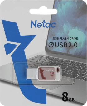Флеш Диск Netac 8GB UA31 NT03UA31N-008G-20PK USB2.0 розовый - купить недорого с доставкой в интернет-магазине