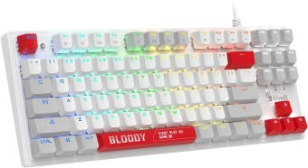 Клавиатура A4Tech S310N механическая белый/красный USB Multimedia for gamer - купить недорого с доставкой в интернет-магазине