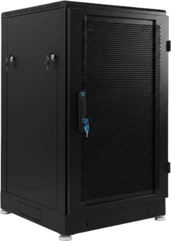 Шкаф серверный ЦМО (ШТК-М-24.6.10-44АА-9005) напольный 24U 600x1000мм пер.дв.перфор. 2 бок.пан. задн.дв.перфор. 700кг черный - купить недорого с доставкой в интернет-магазине