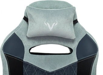 Кресло игровое Zombie VIKING 6 KNIGHT Fabric голубой с подголов. крестов. металл - купить недорого с доставкой в интернет-магазине