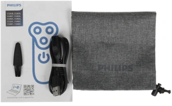 Бритва роторная Philips Series 5000 S5885/10 реж.эл.:3 питан.:аккум. черный/синий - купить недорого с доставкой в интернет-магазине