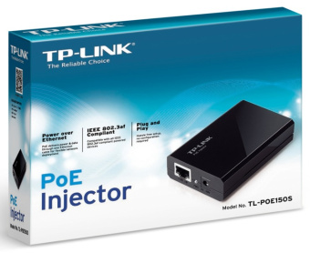 Инжектор PoE TP-Link POE150S 10/100/1000BASE-T 48В(DC) - купить недорого с доставкой в интернет-магазине