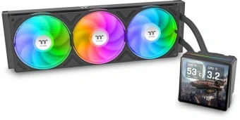 Система водяного охлаждения Thermaltake TH360 V3 Ultra ARGB Soc-AM5/AM4/1200/1700/1851 черный 4-pin 37.8dB Al LCD 365W Ret (CL-W474-PL12SW-A) - купить недорого с доставкой в интернет-магазине
