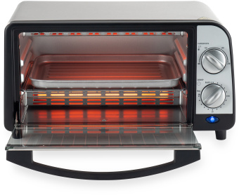 Мини-печь Hyundai MIO-HY071 9л. 800Вт серебристый/черный - купить недорого с доставкой в интернет-магазине