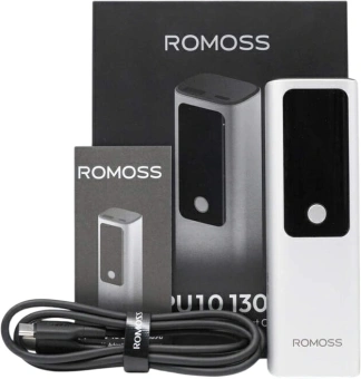 Мобильный аккумулятор Romoss PPU10 10000mAh QC/PD 130W 5A USB-A/USB-C серебристый/черный (1746858) - купить недорого с доставкой в интернет-магазине