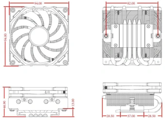 Устройство охлаждения(кулер) ID-Cooling IS-40-XT Soc-AM5/AM4/1151/1200/1700 черный 4-pin 14-35.2dB Al+Cu 100W 290gr Ret - купить недорого с доставкой в интернет-магазине