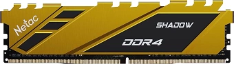 Память DDR4 8GB 3200MHz Netac NTSDD4P32SP-08Y Shadow RTL Gaming PC4-25600 CL16 DIMM 288-pin 1.35В с радиатором Ret - купить недорого с доставкой в интернет-магазине