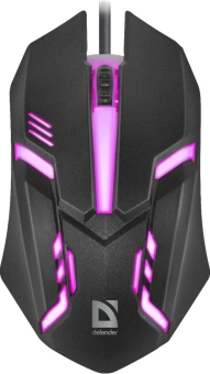 Мышь Defender Cyber MB-560L черный оптическая 1600dpi USB для ноутбука 2but (52560) - купить недорого с доставкой в интернет-магазине