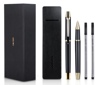 Ручка гелев. Deli S158 черный d=0.5мм черн. черн. подар.кор. стреловидный пиш. наконечник линия 0.35мм кругл. 3 ручки - купить недорого с доставкой в интернет-магазине