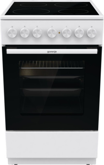 Плита Электрическая Gorenje GEC5B41WG белый стеклокерамика (без крышки) - купить недорого с доставкой в интернет-магазине