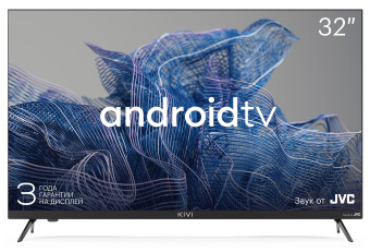 Телевизор LED Kivi 32" 32H750NB черный HD 60Hz DVB-T2 DVB-C USB WiFi Smart TV - купить недорого с доставкой в интернет-магазине