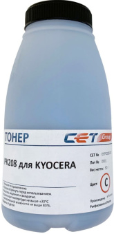 Тонер Cet PK208 OSP0208C-50 голубой бутылка 50гр. для принтера Kyocera Ecosys M5521cdn/M5526cdw/P5021cdn/P5026cdn - купить недорого с доставкой в интернет-магазине