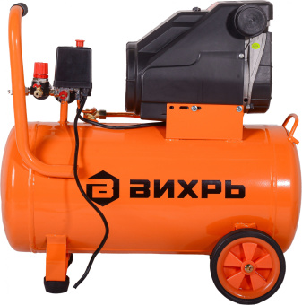 Компрессор винтовой Вихрь КП-195/24 безмасляный 195л/мин 24л 1100Вт оранжевый/черный - купить недорого с доставкой в интернет-магазине
