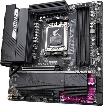 Материнская плата Gigabyte B650M AORUS ELITE SocketAM5 AMD B650 mATX AC`97 8ch(7.1) 2.5Gg RAID+HDMI+DP - купить недорого с доставкой в интернет-магазине
