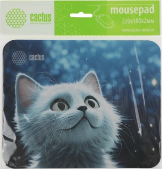 Коврик для мыши Cactus White Cat 220x180x2мм (CS-MPC-P06XS) - купить недорого с доставкой в интернет-магазине