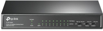 Коммутатор TP-Link TL-SF1009P 9x100Мбит/с 8PoE+ 65W неуправляемый - купить недорого с доставкой в интернет-магазине