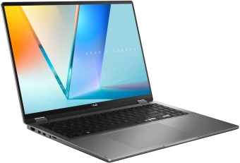 Ноутбук Asus Vivobook 16 Flip TP3607AA-SI086W Core Ultra 7 355 32Gb SSD1Tb Intel Graphics 16" OLED Touch WUXGA (1920x1200) Windows 11 Home grey WiFi BT Cam (90NB17B1-M005K0) - купить недорого с доставкой в интернет-магазине