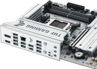 Материнская плата Asus TUF GAMING B850M-PLUS WIFI7 W SocketAM5 AMD B850 4xDDR5 mATX AC`97 8ch(7.1) 2.5Gg RAID+HDMI+DP - купить недорого с доставкой в интернет-магазине