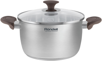 Кастрюля Rondell Coffee Bean RDS-1645 5.7л. d=24см (с крышкой) стальной - купить недорого с доставкой в интернет-магазине