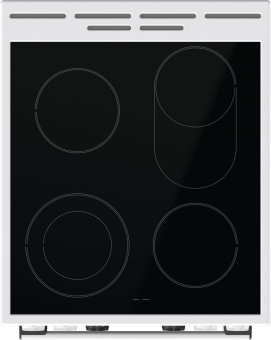 Плита Электрическая Gorenje GECS5C70WA белый/черный стеклокерамика (без крышки) - купить недорого с доставкой в интернет-магазине