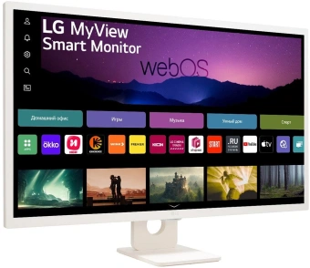 Монитор LG 31.5" MyView 32SR50F-W белый IPS LED 16:9 HDMI M/M матовая 250cd 178гр/178гр 1920x1080 60Hz FHD USB 6.6кг - купить недорого с доставкой в интернет-магазине