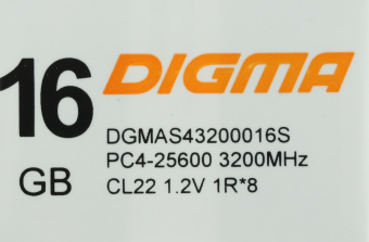 Память DDR4 16GB 3200MHz Digma DGMAS43200016S RTL PC4-25600 CL22 SO-DIMM 260-pin 1.2В single rank Ret - купить недорого с доставкой в интернет-магазине