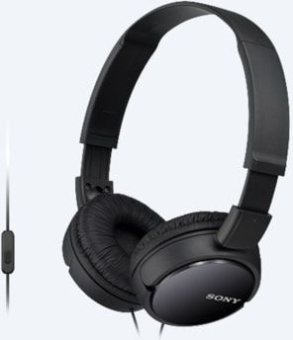 Гарнитура накладные Sony MDR-ZX110AP 1.2м черный проводные оголовье - купить недорого с доставкой в интернет-магазине