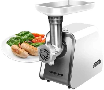 Мясорубка Redmond RMG-1216-8 1200Вт белый/серебристый - купить недорого с доставкой в интернет-магазине