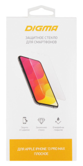 Защитное стекло для экрана Digma DGG1AP13PM для Apple iPhone 13 Pro Max/14 Pro Max прозрачная 1шт. - купить недорого с доставкой в интернет-магазине