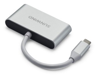 Устройство чтения карт памяти USB Type-C SunWind SW-CR051-S серебристый - купить недорого с доставкой в интернет-магазине