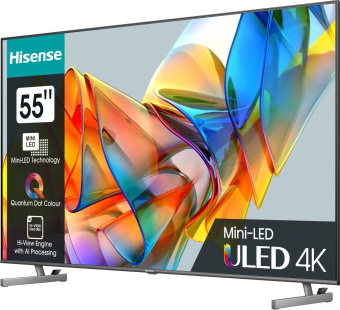 Телевизор LED Hisense 55" 55U6KQ темно-серый 4K Ultra HD 60Hz DVB-T DVB-T2 DVB-C DVB-S DVB-S2 USB WiFi Smart TV (RUS) - купить недорого с доставкой в интернет-магазине