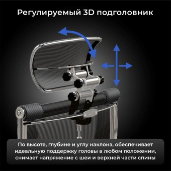 Кресло руководителя эргономичное Метта Yoga 4DF B2-14D - YM93+Infinity черный сиденье черный сет./экокожа с подголов. крестов. алюминий хром - купить недорого с доставкой в интернет-магазине