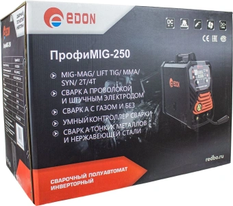 Сварочный полуавтомат Edon Профи MIG-250 инвертор MIG-MAG/ММА 12.1кВт - купить недорого с доставкой в интернет-магазине