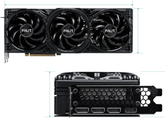 Видеокарта Palit PCI-E 5.0 PA-RTX5080 GAMINGPRO NVIDIA GeForce RTX 5080 16Gb 256bit GDDR7 2295/30000 HDMIx1 DPx3 HDCP Ret - купить недорого с доставкой в интернет-магазине