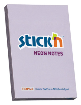 Блок самоклеящийся бумажный Stick`n 21402 51x76мм 100лист. 70г/м2 пастель сиреневый - купить недорого с доставкой в интернет-магазине