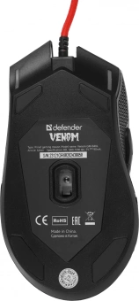 Мышь Defender Venom GM-640L черный оптическая 7200dpi USB 7but (52640) - купить недорого с доставкой в интернет-магазине