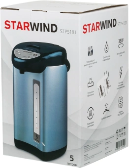 Термопот Starwind STP5181 5л. 750Вт черный/серебристый - купить недорого с доставкой в интернет-магазине