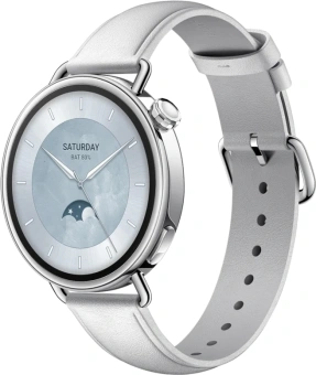 Смарт-часы Xiaomi Watch S4 41мм 1.32" AMOLED корп.серебристый рем.белый разм.брасл.:120-190 мм (BHR07VUGL) - купить недорого с доставкой в интернет-магазине