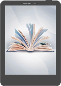 Электронная книга Digma pro Cosmic 6 6" E-Ink Kaleido 3 1072x1448 Touch Screen 1.8Ghz 1Gb/32Gb/SD/microSDHC/подсветка дисплея темно-серый (в компл.:обложка) - купить недорого с доставкой в интернет-магазине