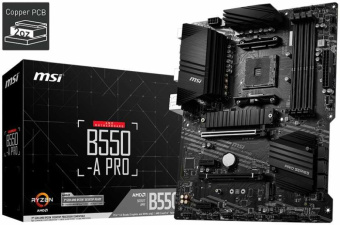 Материнская плата MSI B550-A PRO Soc-AM4 AMD B550 4xDDR4 ATX AC`97 8ch(7.1) GbLAN RAID+HDMI+DP - купить недорого с доставкой в интернет-магазине