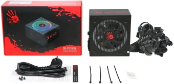Блок питания Bloody ATX 700W BD-PS700W 80 PLUS WHITE (20+4pin) APFC 120mm fan color LED 6xSATA RTL - купить недорого с доставкой в интернет-магазине